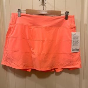 Lululemon pace rival skort in Sunset. Size 10 long. NWT